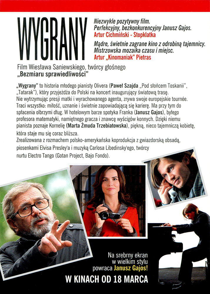 Ulotka filmu 'Wygrany (tył)'