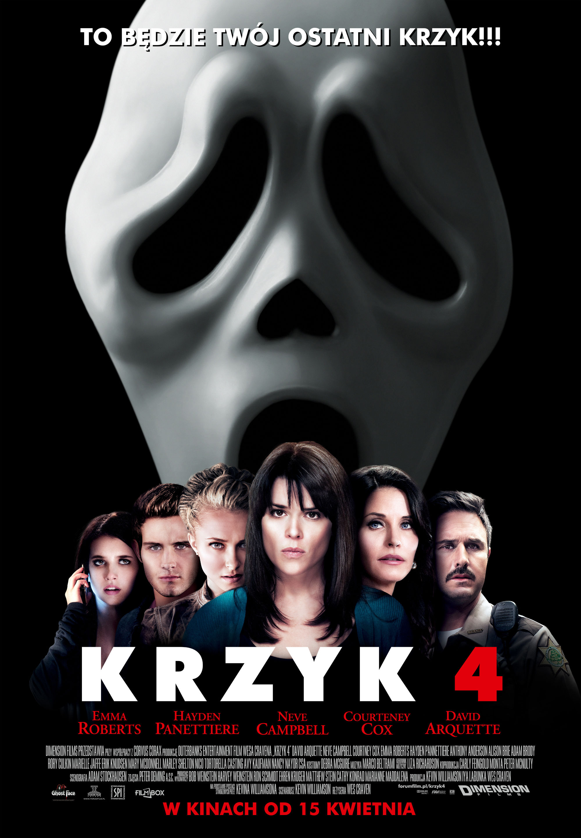 Polski plakat filmu 'Krzyk 4'