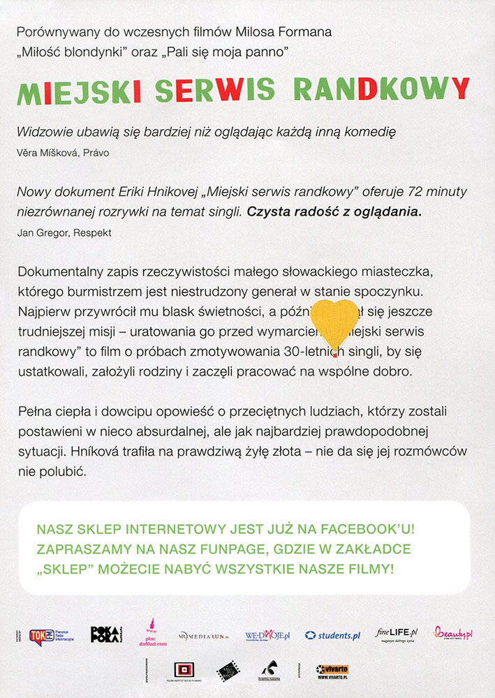 Ulotka filmu 'Miejski Serwis Randkowy (tył)'