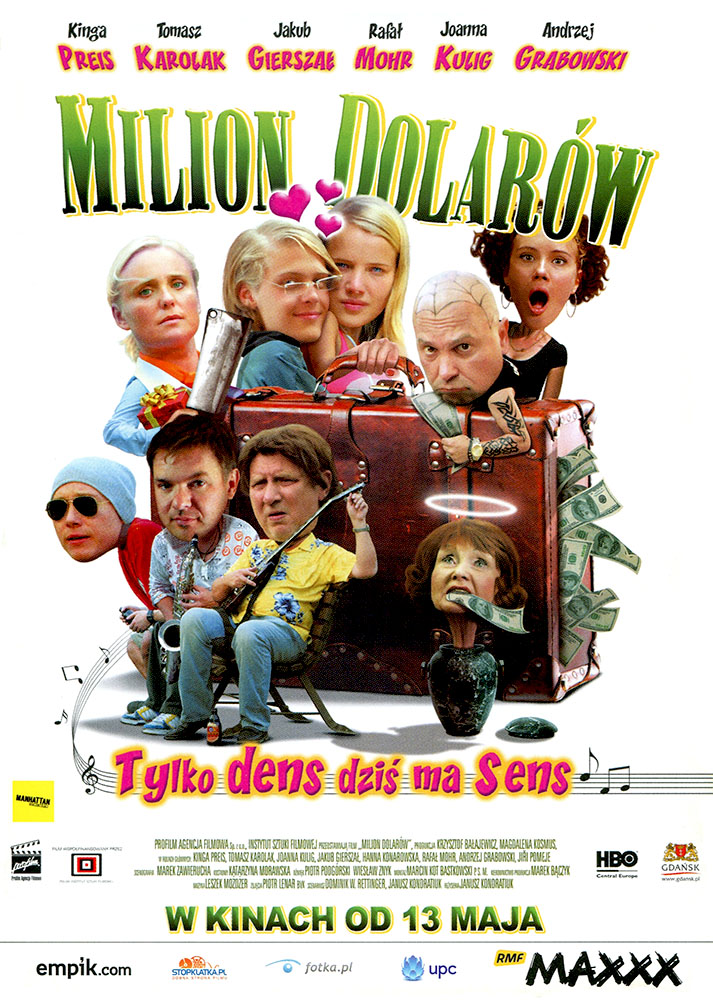 Ulotka filmu 'Milion Dolarów (przód)'