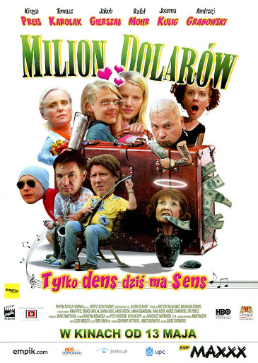 Przód ulotki filmu 'Milion Dolarów'