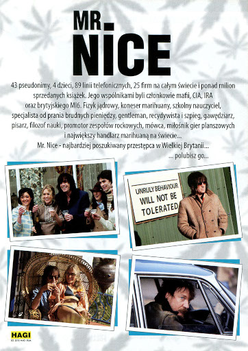 Tył ulotki filmu 'Mr. Nice'