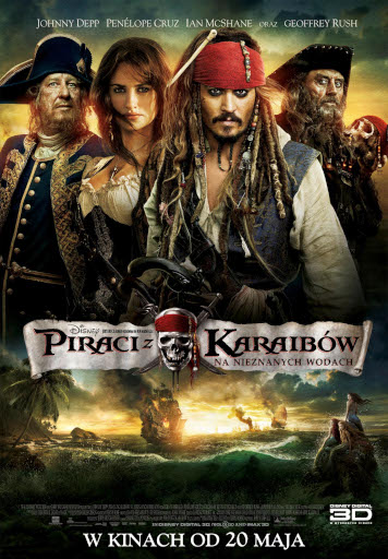 Polski plakat filmu 'Piraci Z Karaibów: Na Nieznanych Wodach'