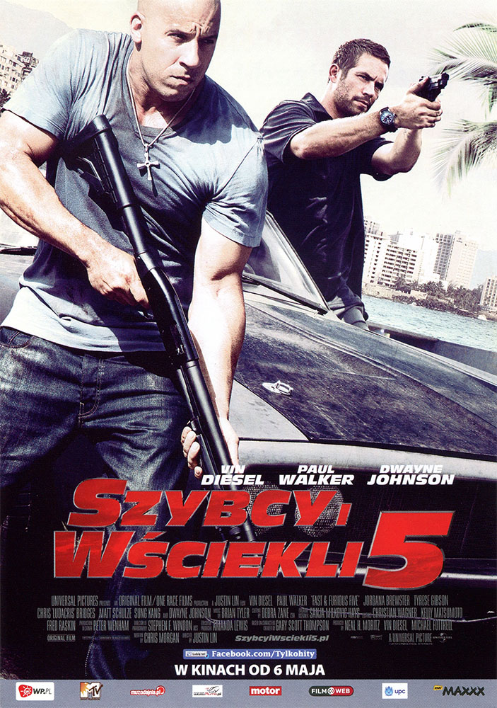 Ulotka filmu 'Szybcy i Wściekli 5 (przód)'