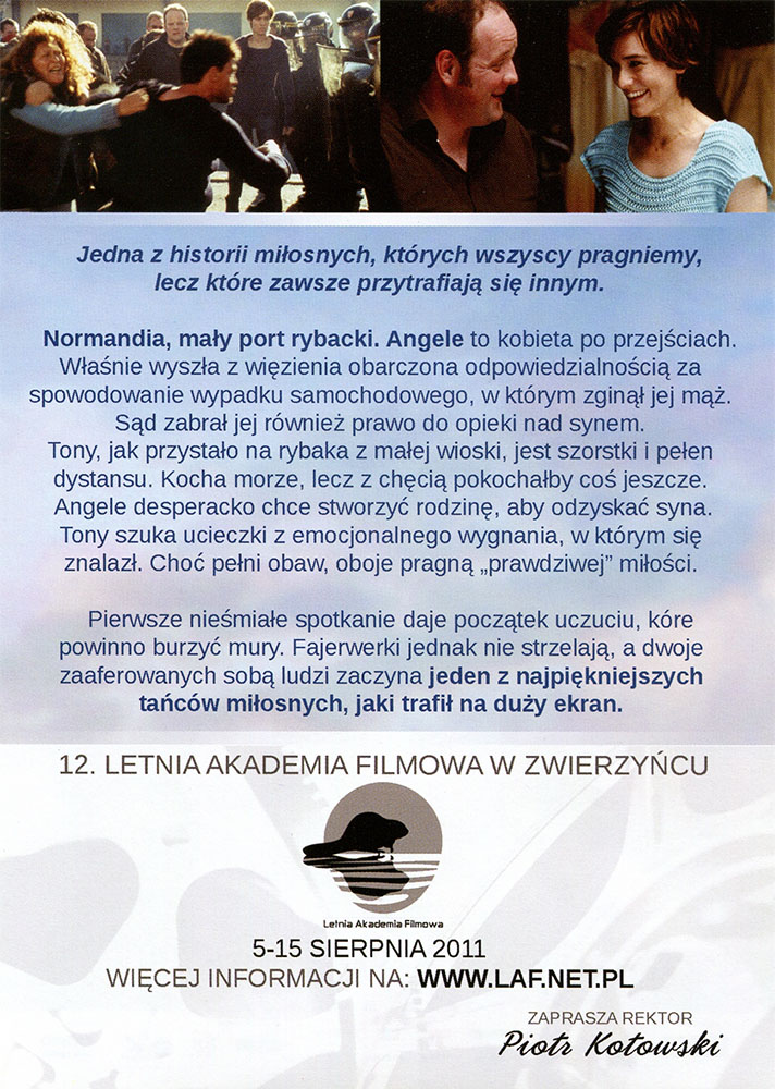 Ulotka filmu 'Angele i Tony (tył)'