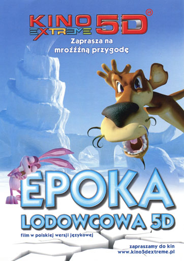 Przód ulotki filmu 'Epoka Lodowcowa 5D'