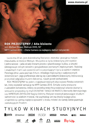 Tył ulotki filmu 'Rok Przestępny'