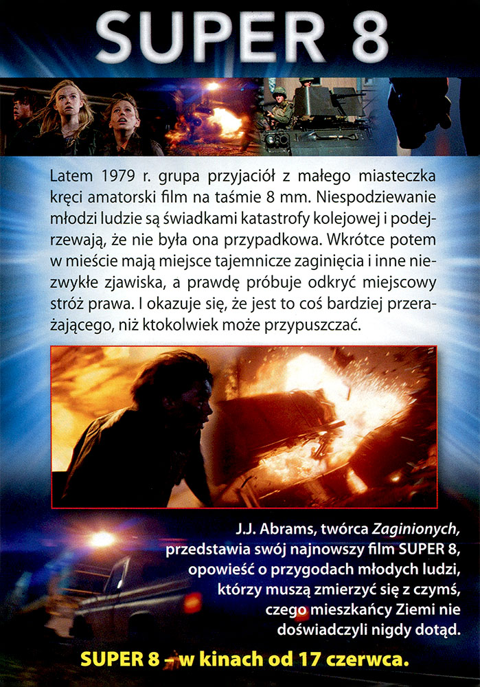 Ulotka filmu 'Super 8 (tył)'
