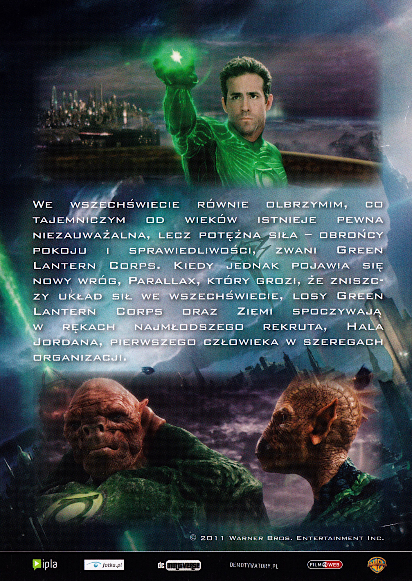 Ulotka filmu 'Green Lantern (tył)'