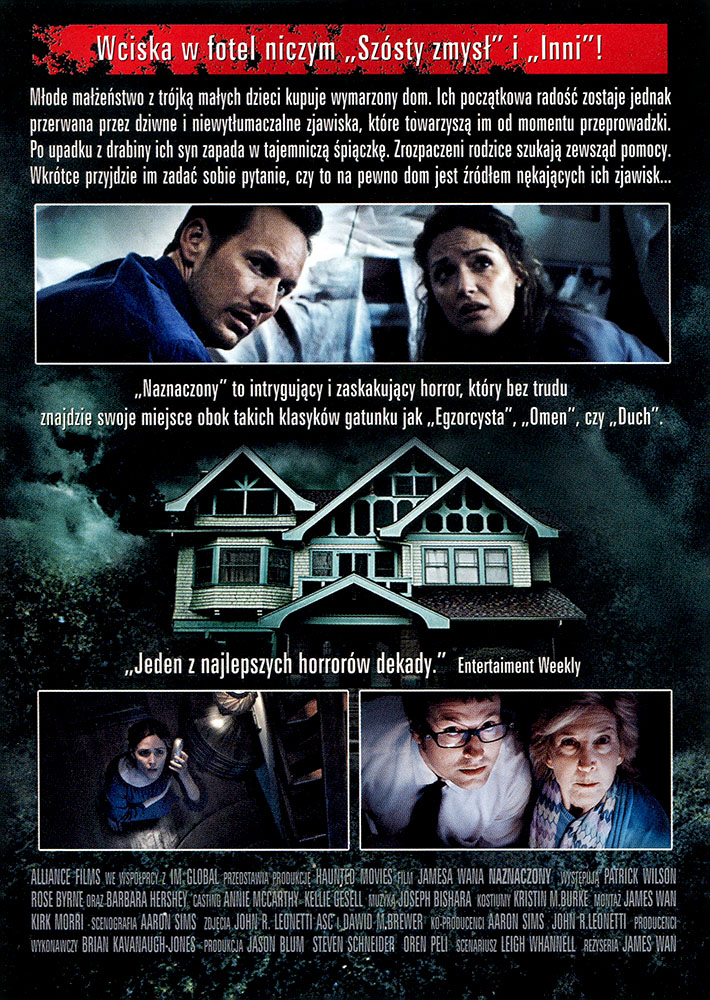 Ulotka filmu 'Naznaczony (tył)'