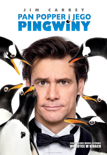 Polski plakat filmu 'Pan Popper i Jego Pingwiny'