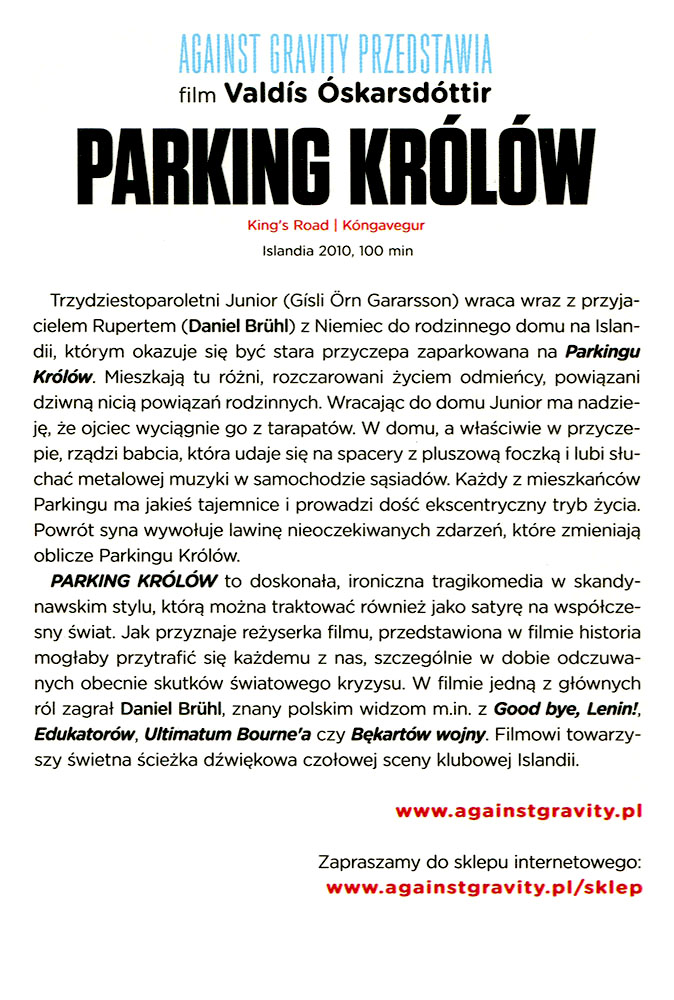 Ulotka filmu 'Parking Królów (przód - wersja B)'