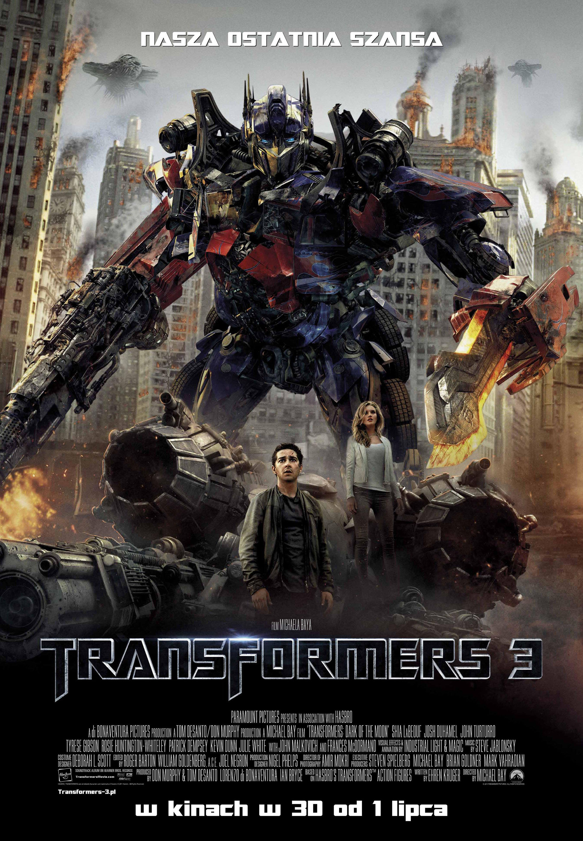Polski plakat filmu 'Transformers 3'