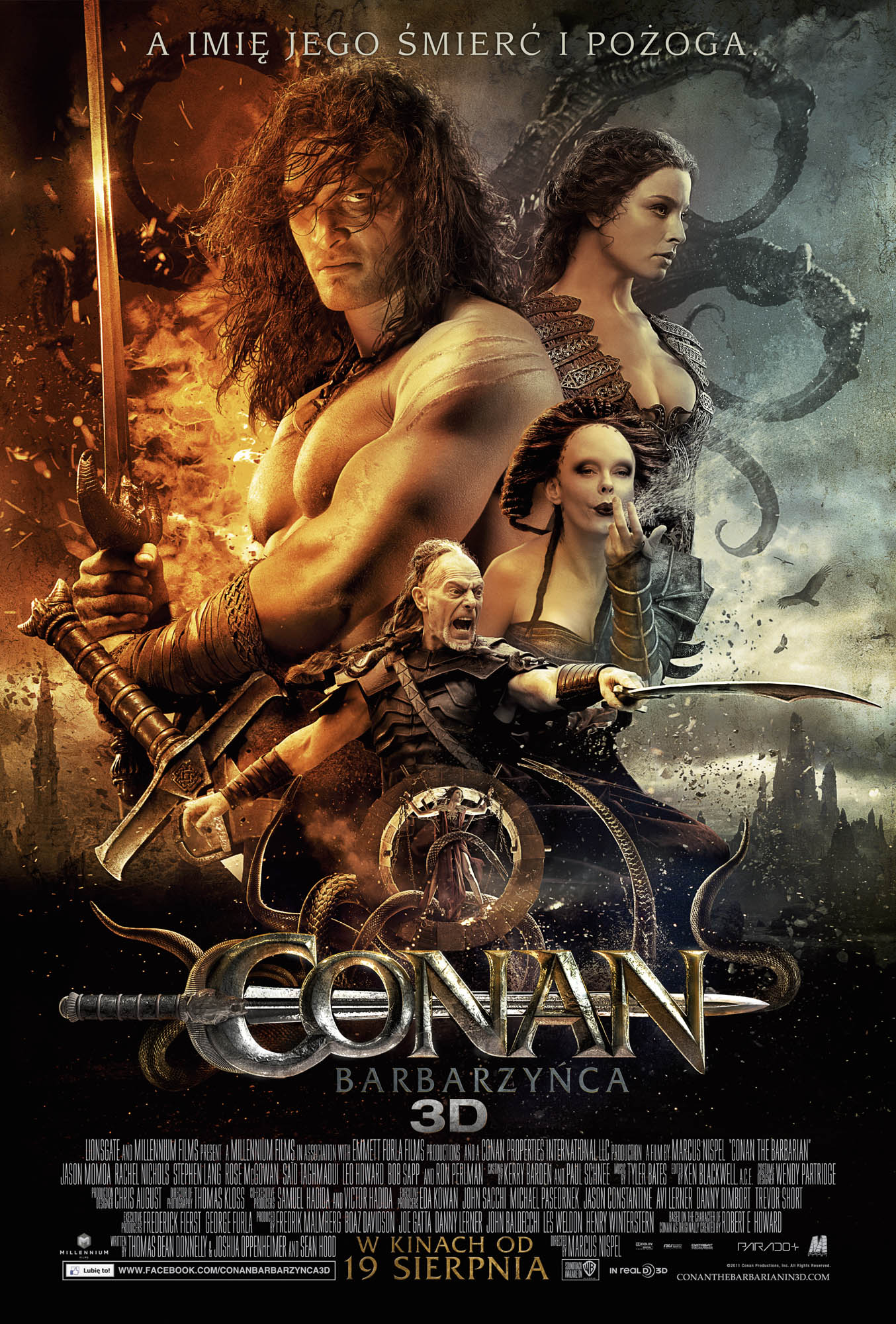 Polski plakat filmu 'Conan Barbarzyńca'