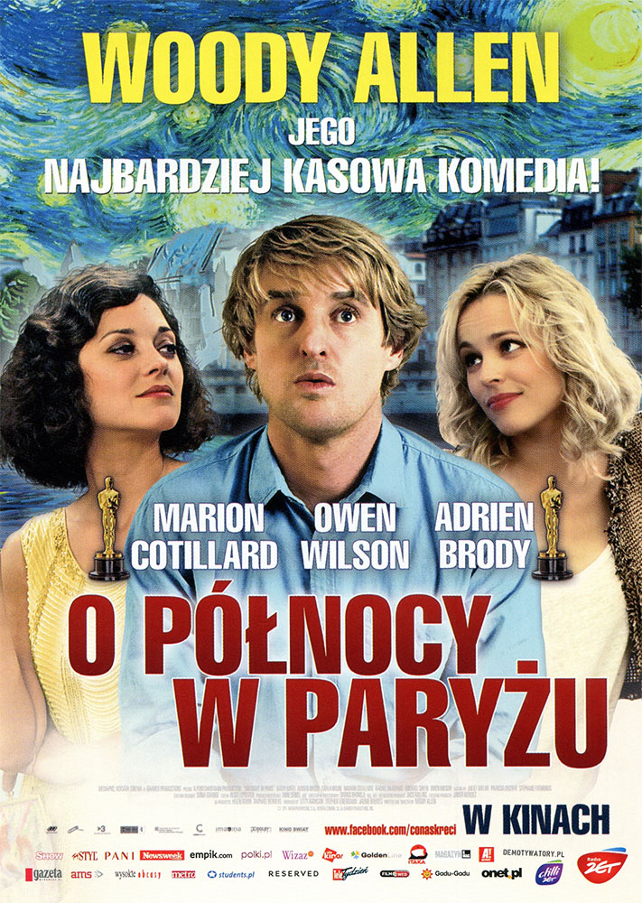 Ulotka filmu 'O Północy W Paryżu (przód - wersja B)'