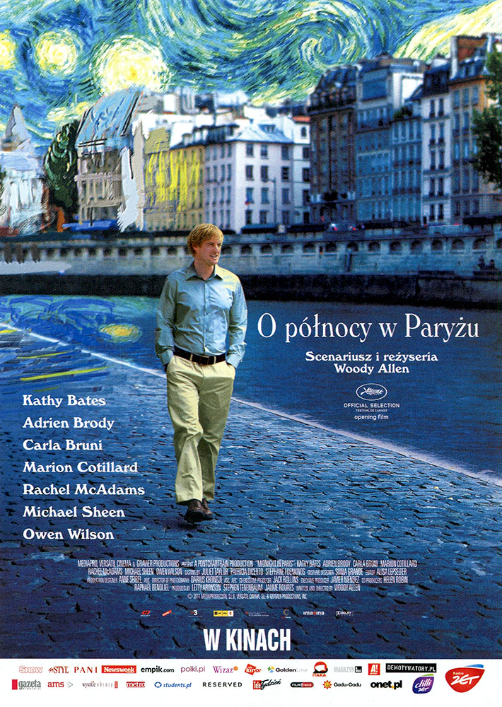 Ulotka filmu 'O Północy W Paryżu (przód - wersja C)'