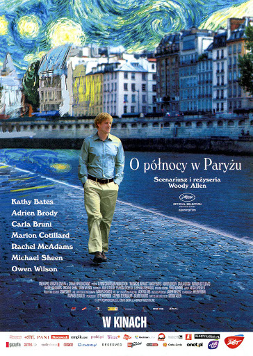 Przód ulotki filmu 'O Północy W Paryżu'