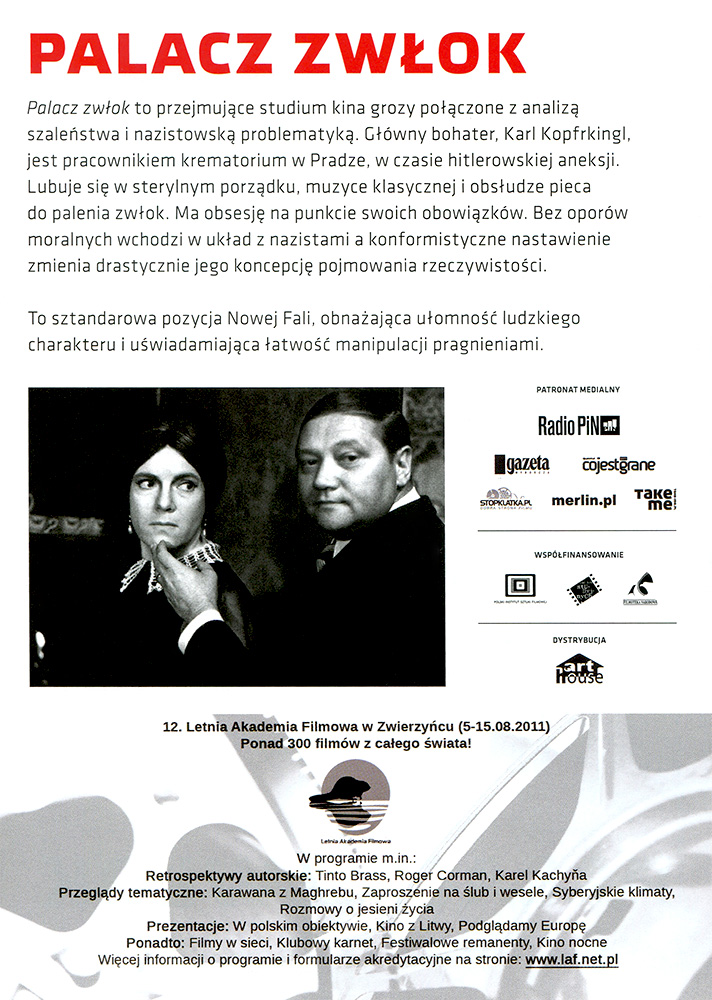 Ulotka filmu 'Palacz Zwłok (tył)'
