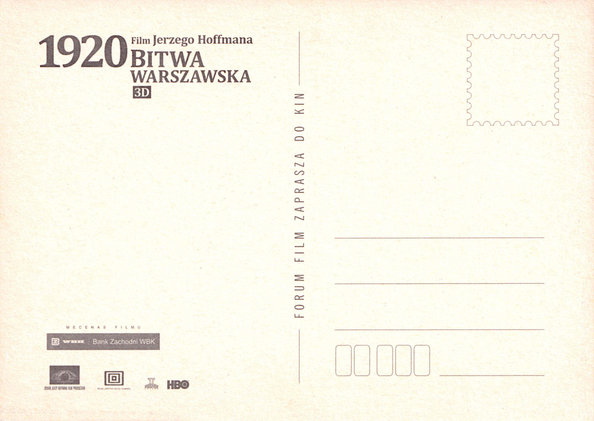 Ulotka filmu '1920 Bitwa Warszawska (tył - wersja C)'