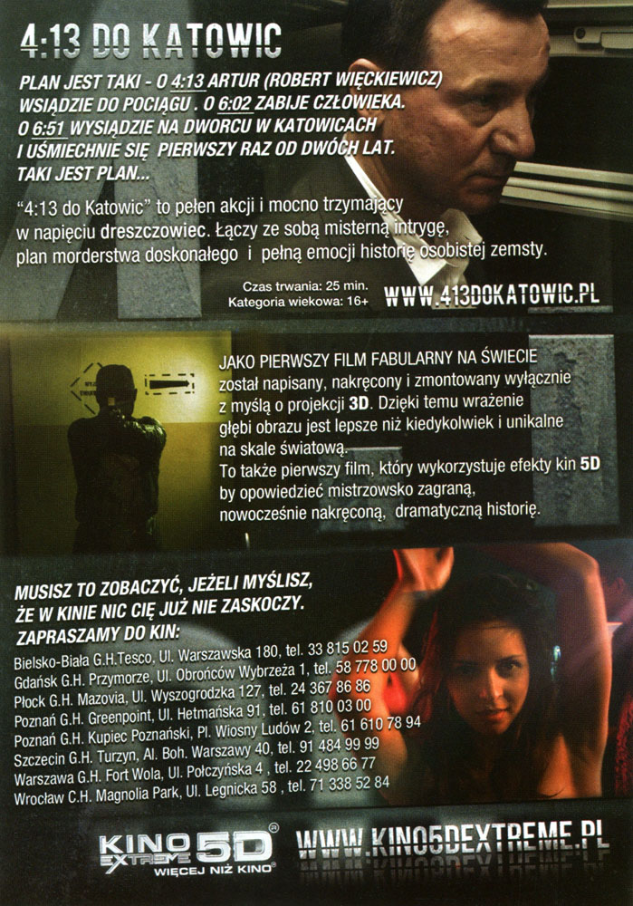 Ulotka filmu '4:13 Do Katowic (tył)'