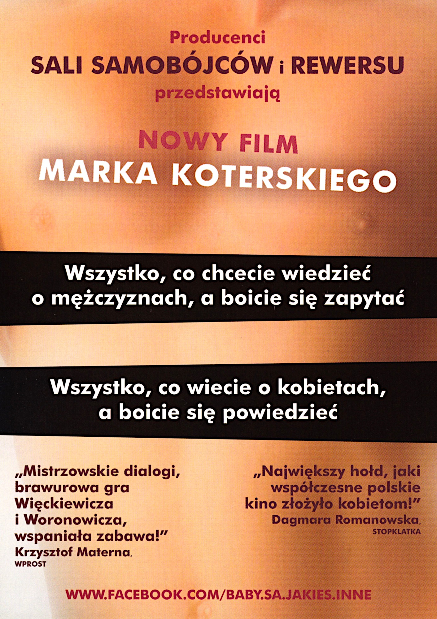 Ulotka filmu 'Baby Są Jakieś Inne (tył - wersja C)'