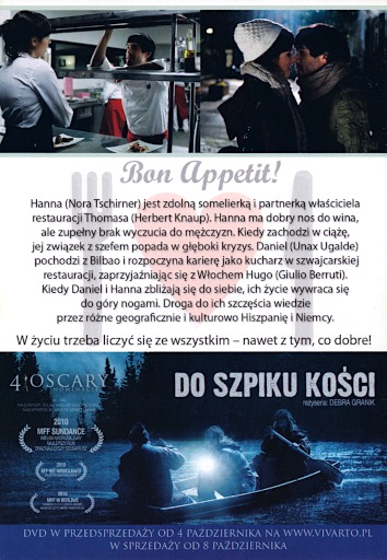 Tył ulotki filmu 'Bon Appétit'