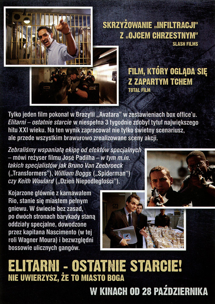 Ulotka filmu 'Elitarni - Ostatnie Starcie (tył)'