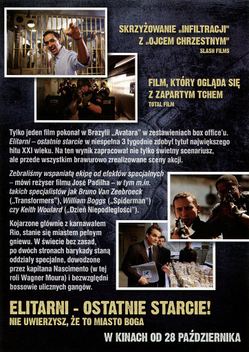 Tył ulotki filmu 'Elitarni - Ostatnie Starcie'