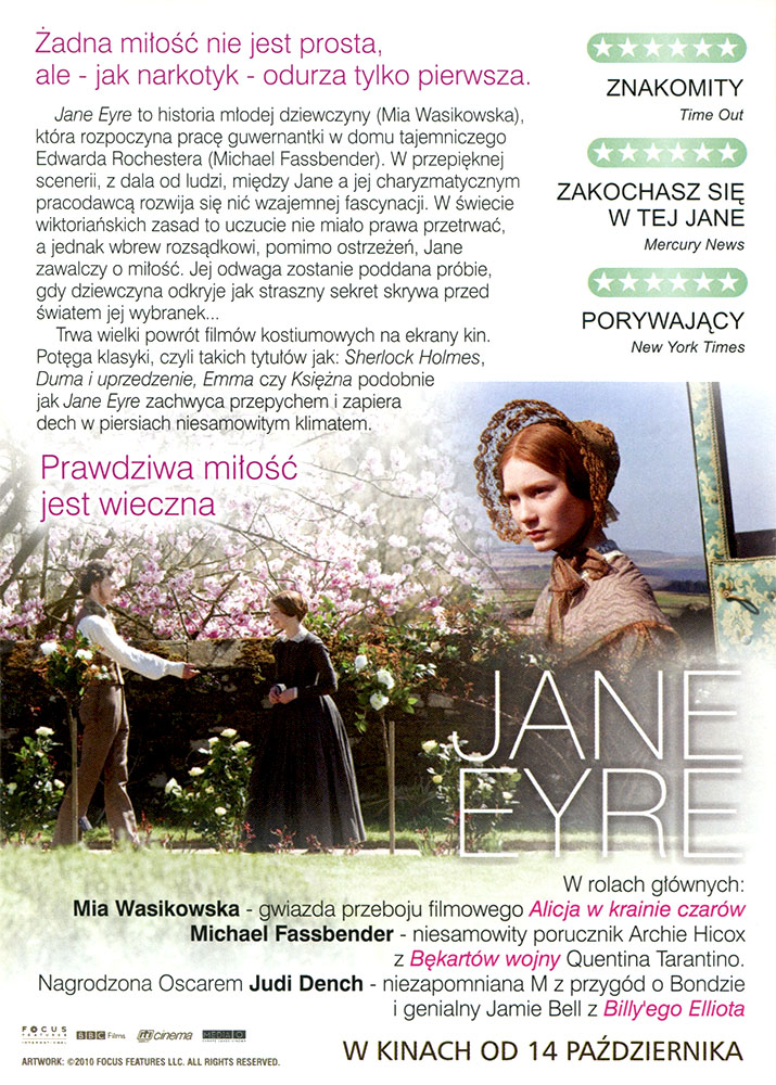 Ulotka filmu 'Jane Eyre (tył)'