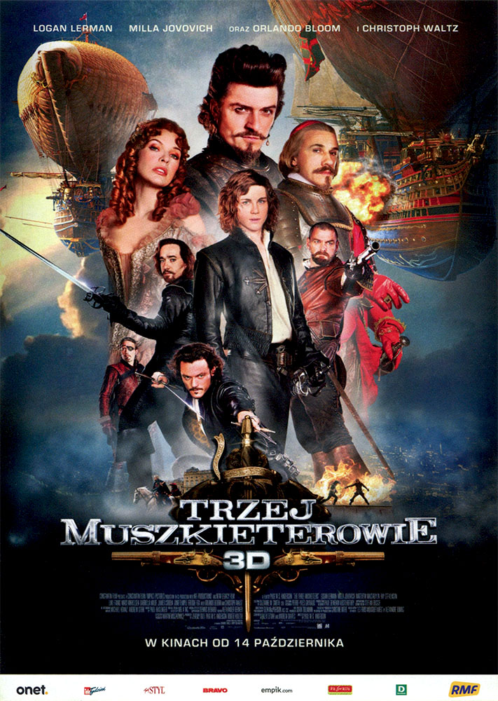 Ulotka filmu 'Trzej Muszkieterowie (przód)'