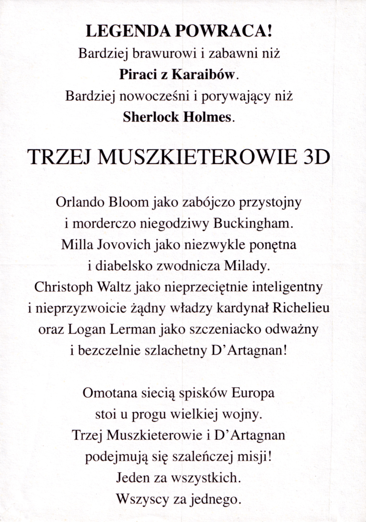 Ulotka filmu ''