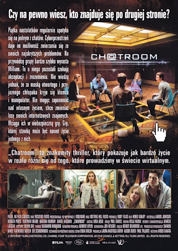 Tył ulotki filmu 'Chatroom'
