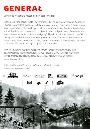 Tył ulotki filmu 'Generał'