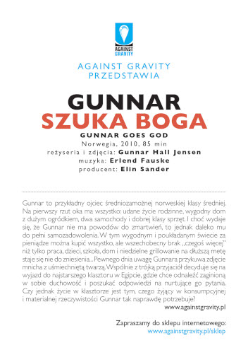 Tył ulotki filmu 'Gunnar Szuka Boga'
