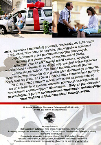 Tył ulotki filmu 'Najszczęśliwsza Dziewczyna Na Świecie'