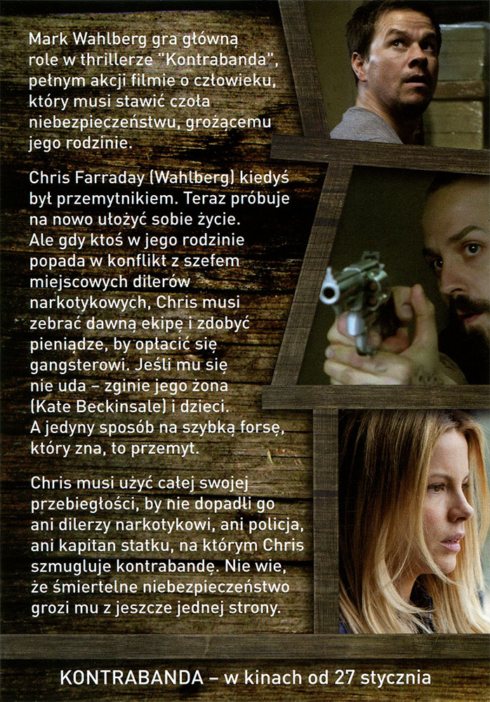 Ulotka filmu 'Kontrabanda (tył)'