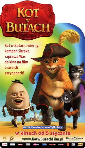 Przód ulotki filmu 'Kot W Butach'