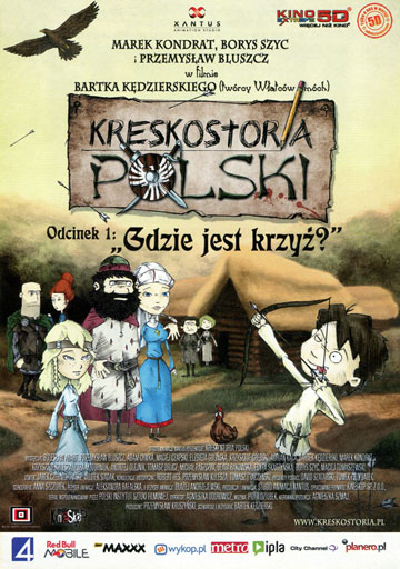 Przód ulotki filmu 'Kreskostoria Polski'
