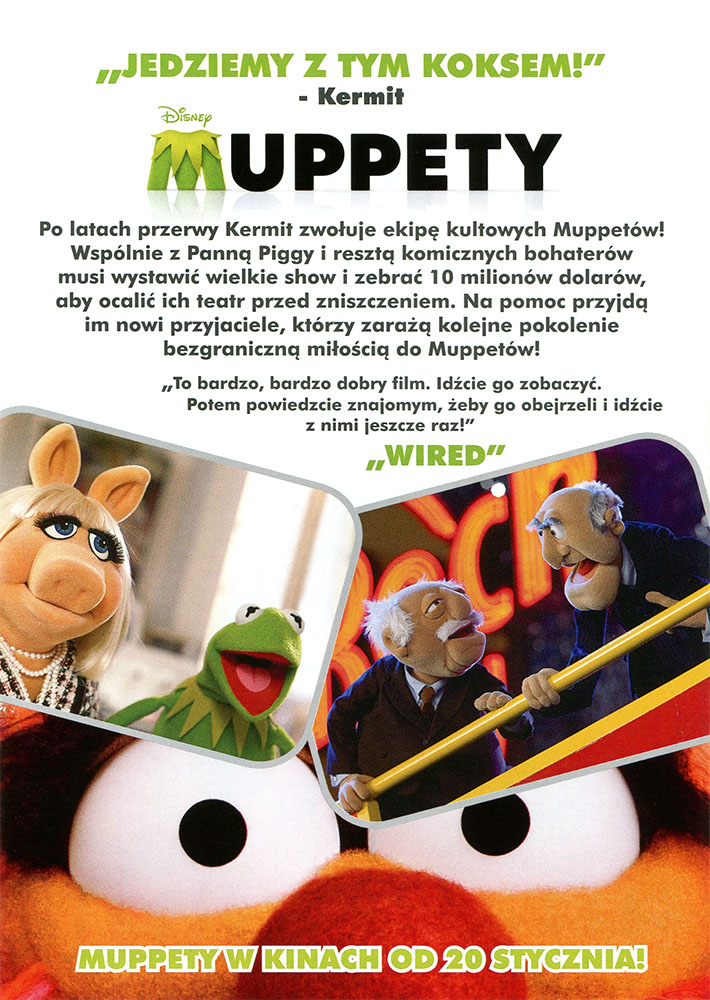 Ulotka filmu 'Muppety (tył)'