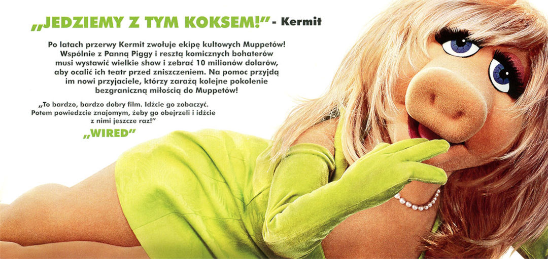Tył ulotki filmu 'Muppety'
