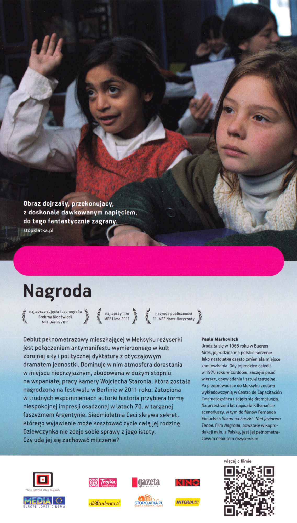 Ulotka filmu 'Nagroda (tył)'