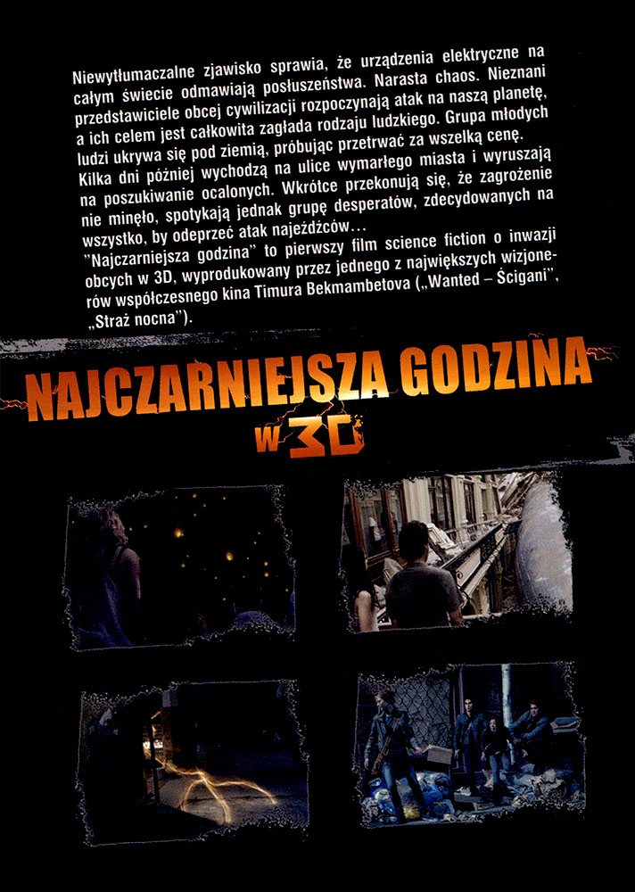 Ulotka filmu 'Najczarniejsza Godzina (tył)'