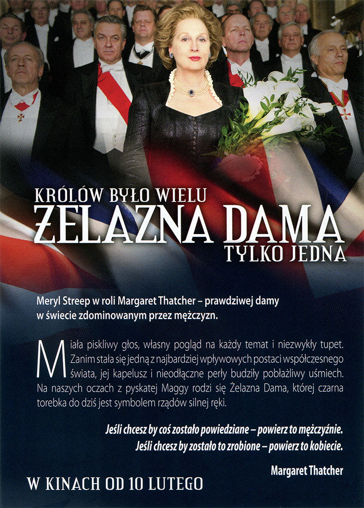 Ulotka filmu 'Żelazna Dama (tył)'