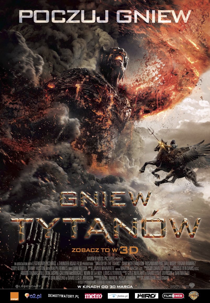 Polski plakat filmu 'Gniew Tytanów'