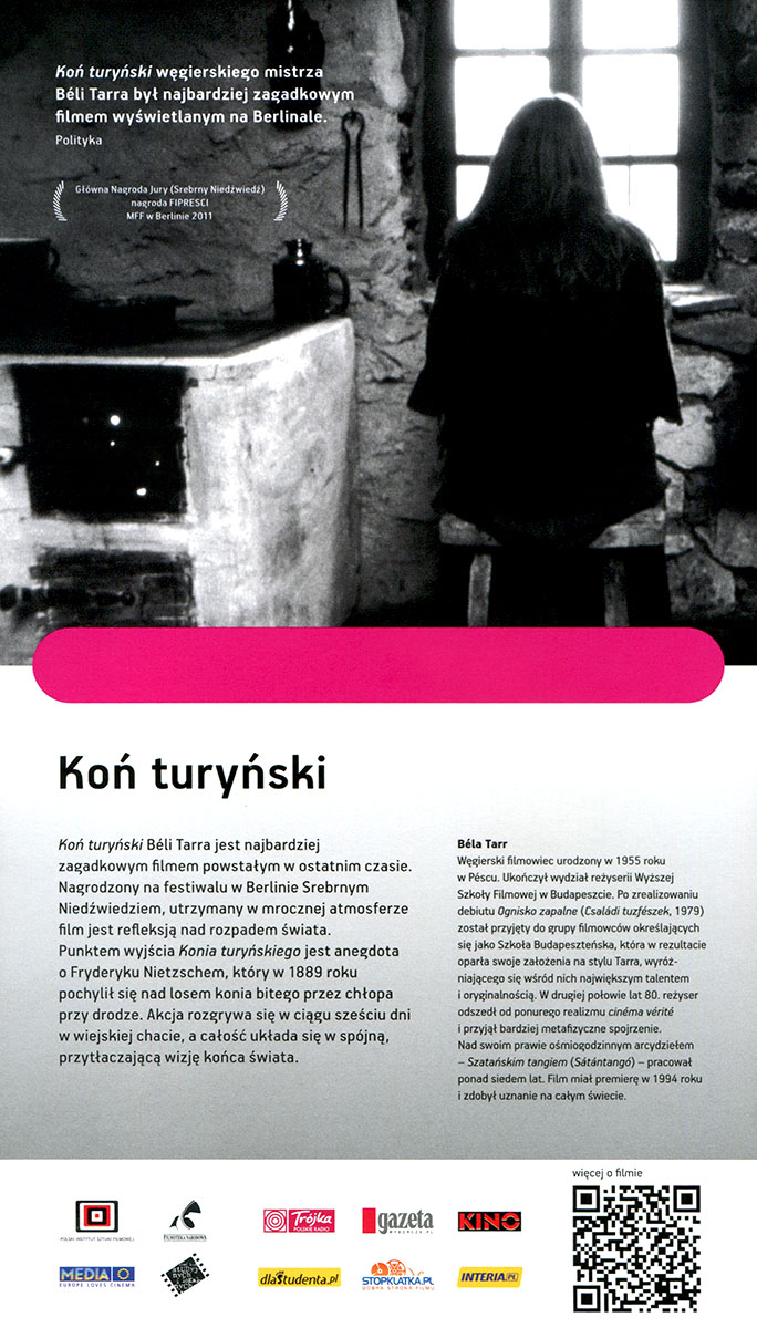 Ulotka filmu 'Koń Turyński (tył)'