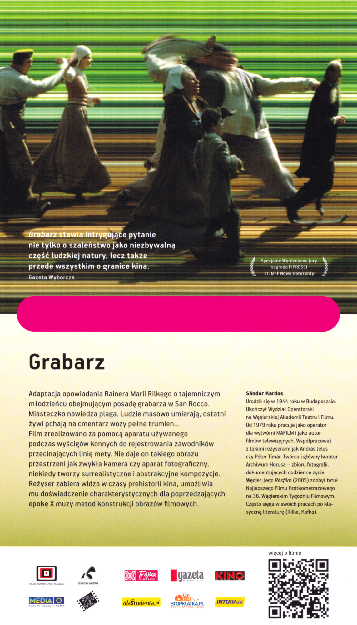 Ulotka filmu 'Grabarz (tył)'