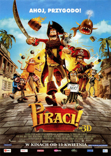 Przód ulotki filmu 'Piraci!'
