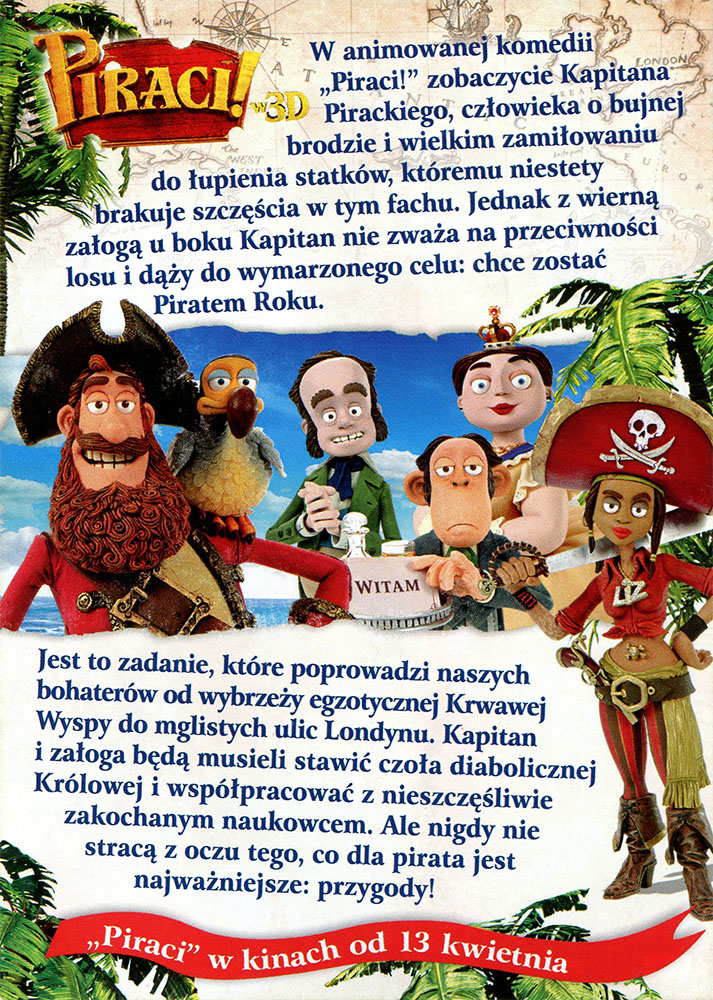 Ulotka filmu 'Piraci! (tył)'