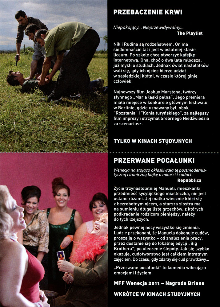 Ulotka filmu 'Przebaczenie Krwi (tył)'