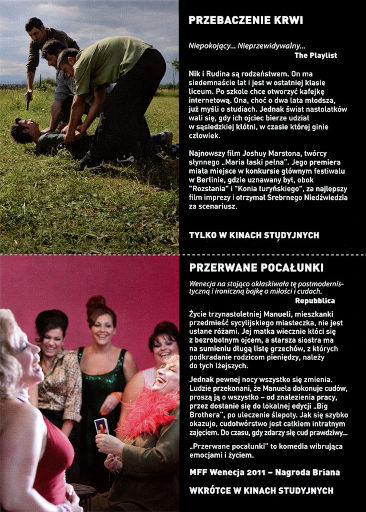 Tył ulotki filmu 'Przebaczenie Krwi'